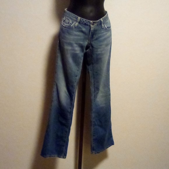 COPY - American Eagle Slightly Flared Distressed Blue Jeans 0 -- Final Price - Picture 1 of 15
